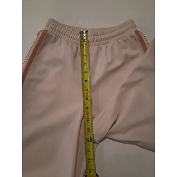 Adidas Originals Summer Glow Wide Leg Pants - Wonder White/Peach - Size 2XS - Picture 7 of 9